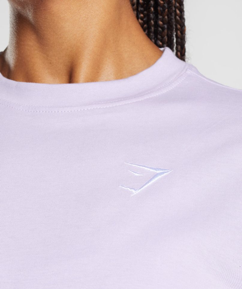 Women's Gymshark Training Oversized T-Shirts Light Purple | CA 50D86N